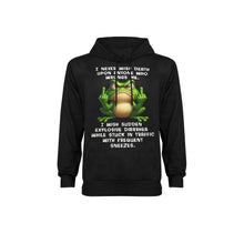 Load image into Gallery viewer, never Men's Long Sleeve Fleece Hoodie (Model H55)
