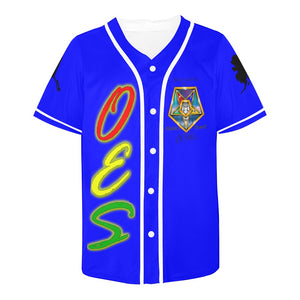 oes aur blue All Over Print Baseball Jersey for Men (Model T50)