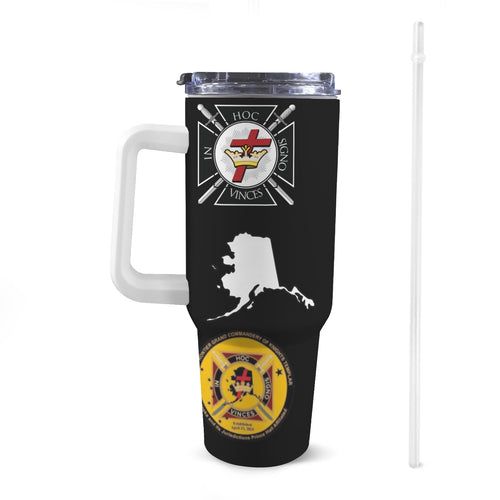 d4 40oz Tumbler with White Handle