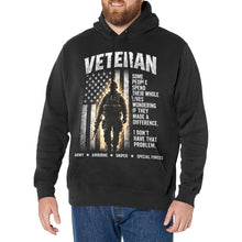 Load image into Gallery viewer, veteran Men's Long Sleeve Fleece Hoodie (Model H55)