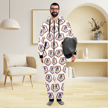 Load image into Gallery viewer, oes ak Unisex One-Piece Zip Up Hooded Pajamas