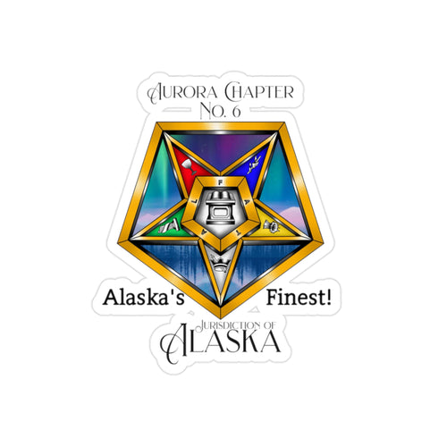 Aurora Transparent Outdoor Stickers, Die-Cut, 1pc