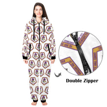 Load image into Gallery viewer, oes ak Unisex One-Piece Zip Up Hooded Pajamas