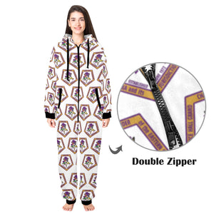 oes ak Unisex One-Piece Zip Up Hooded Pajamas