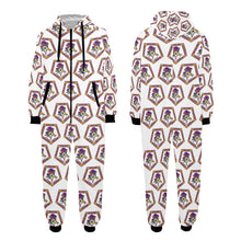 Load image into Gallery viewer, oes ak Unisex One-Piece Zip Up Hooded Pajamas