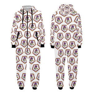 oes ak Unisex One-Piece Zip Up Hooded Pajamas