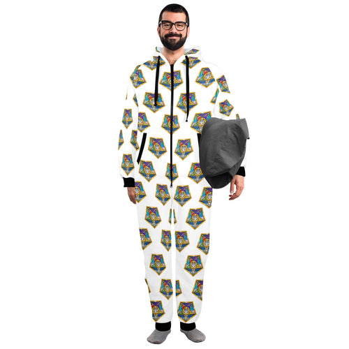 aur Unisex One-Piece Zip Up Hooded Pajamas