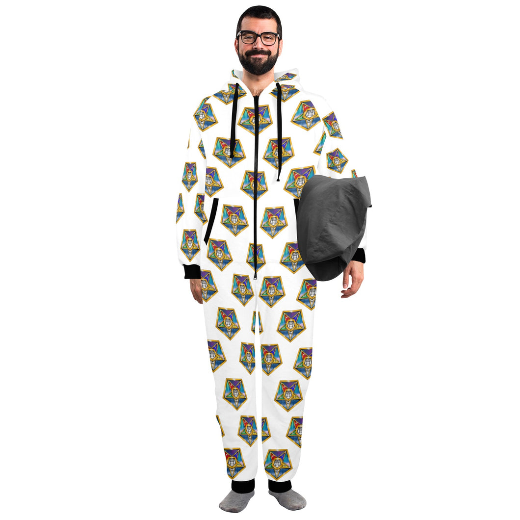 aur Unisex One-Piece Zip Up Hooded Pajamas