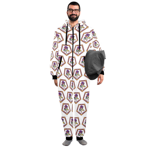 oes ak Unisex One-Piece Zip Up Hooded Pajamas