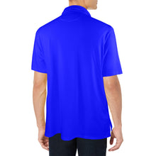 Load image into Gallery viewer, blue Men&#39;s All Over Print Polo Shirt (Model T55)