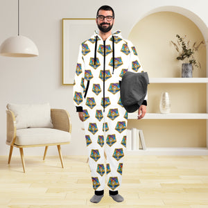 aur Unisex One-Piece Zip Up Hooded Pajamas