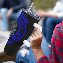Load image into Gallery viewer, D2 blue 40oz Tumbler with White Handle