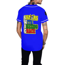 Load image into Gallery viewer, oes aur blue All Over Print Baseball Jersey for Men (Model T50)