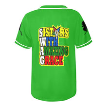 Load image into Gallery viewer, oes aur green All Over Print Baseball Jersey for Men (Model T50)