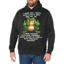 Load image into Gallery viewer, never Men's Long Sleeve Fleece Hoodie (Model H55)