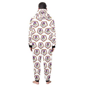 oes ak Unisex One-Piece Zip Up Hooded Pajamas