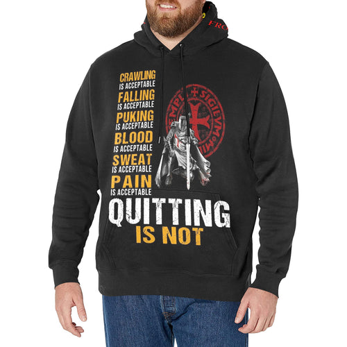 quitting Men's Long Sleeve Fleece Hoodie (Model H55)
