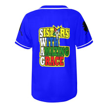 Load image into Gallery viewer, oes aur blue All Over Print Baseball Jersey for Men (Model T50)