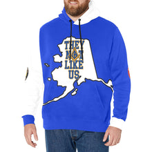 Load image into Gallery viewer, not like us Men&#39;s Long Sleeve Fleece Hoodie (Model H55)