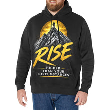 Load image into Gallery viewer, rise Men's Long Sleeve Fleece Hoodie (Model H55)