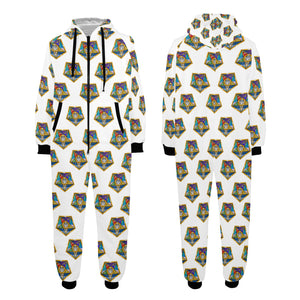 aur Unisex One-Piece Zip Up Hooded Pajamas