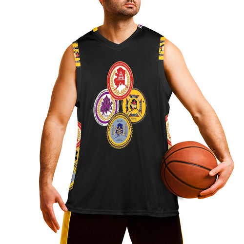 gb Men's V-Neck Basketball Jersey (B02)