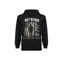 Load image into Gallery viewer, veteran Men's Long Sleeve Fleece Hoodie (Model H55)