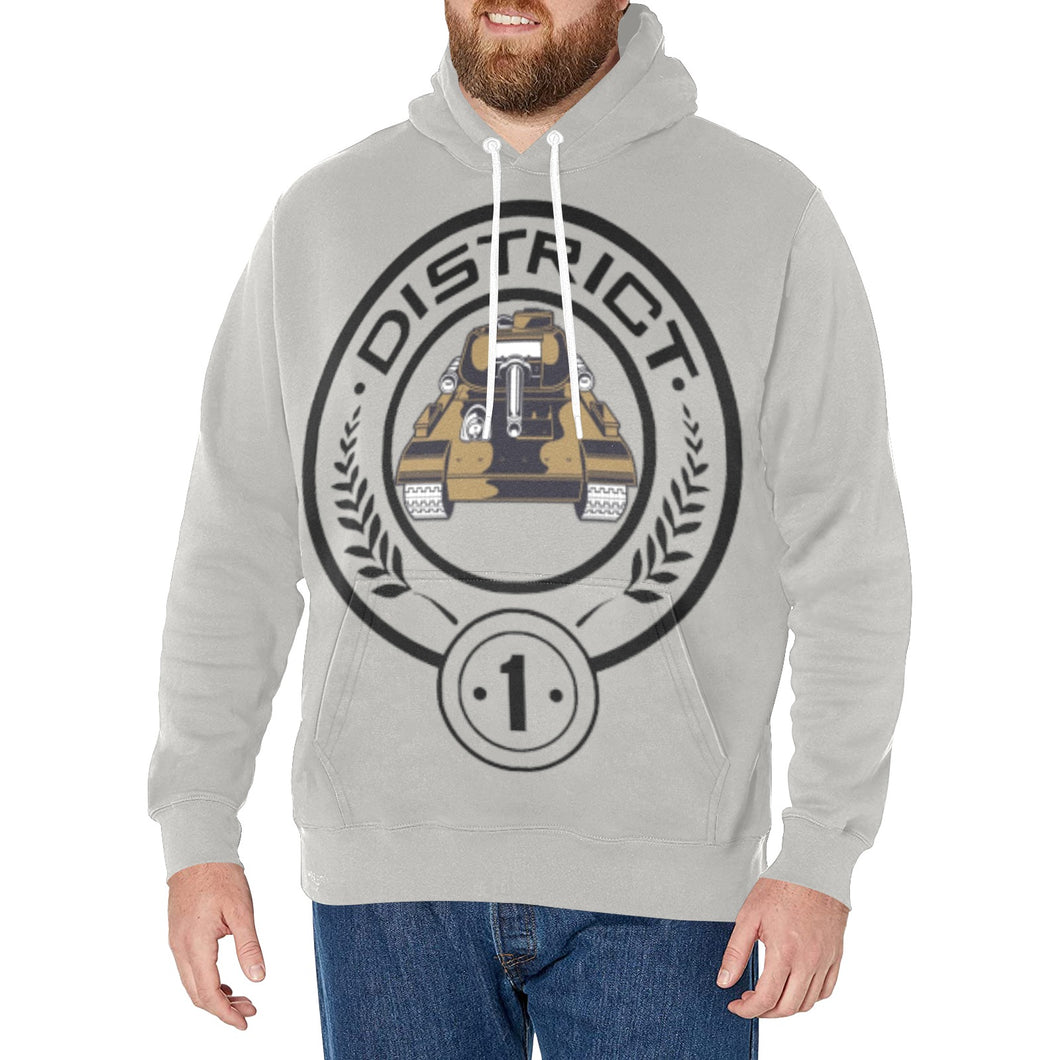 D1 Men's Long Sleeve Fleece Hoodie (Model H55)