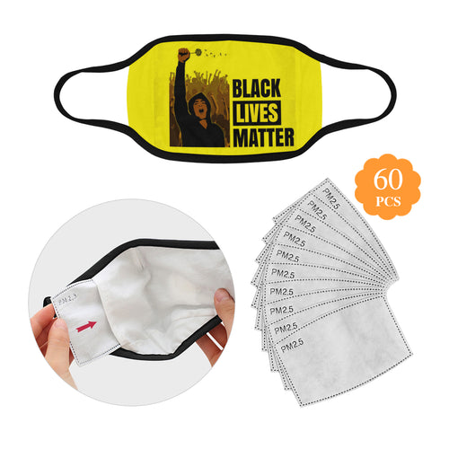 Black lives matter Mouth Mask (60 Filters Included)