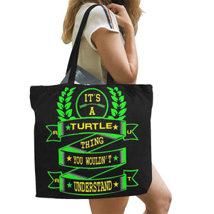 turtle All Over Print Canvas Tote Bag/Large (Model 1699)