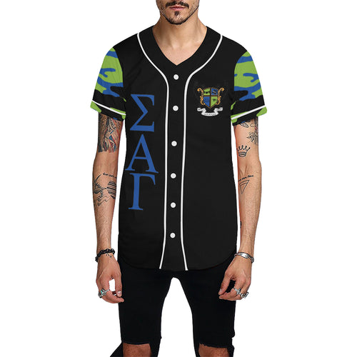 Sigma Alpha Gamma All Over Print Baseball Jersey for Men (Model T50)