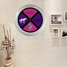 Load image into Gallery viewer, Lambda Sigma Sigma Silver Color Wall Clock
