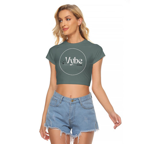 Vybe All-Over Print Women's Raglan Cropped T-shirt