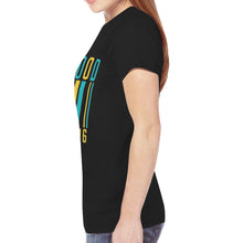 Load image into Gallery viewer, PYT black New All Over Print T-shirt for Women (Model T45)