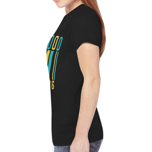 PYT black New All Over Print T-shirt for Women (Model T45)