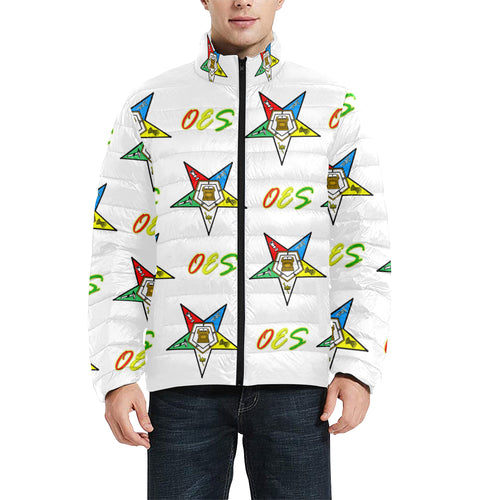 oes Men's Stand Collar Padded Jacket (Model H41)