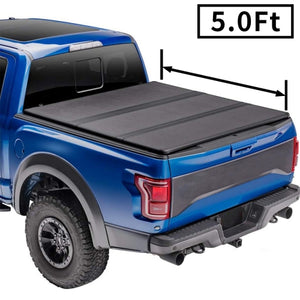 5ft hard tri-fold Fiberglass panel pickup cover - Black