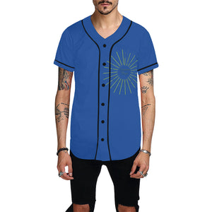 Gamma Ray blue All Over Print Baseball Jersey for Men (Model T50)