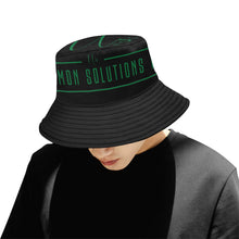 Load image into Gallery viewer, Uncommon Solutions black All Over Print Bucket Hat for Men