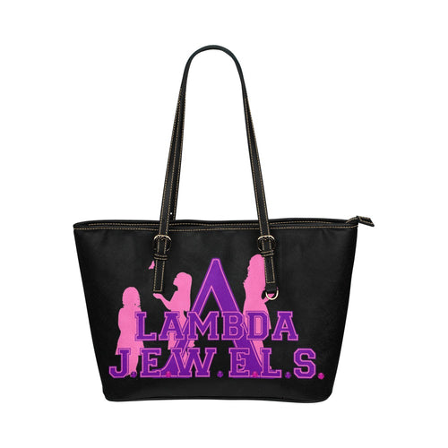 Jewels Leather Tote Bag/Large (Model 1651)