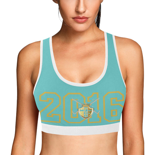 pyt split Women's All Over Print Sports Bra (Model T52)