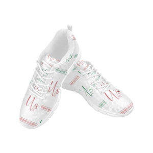 us white Men's Breathable Running Shoes (Model 055)