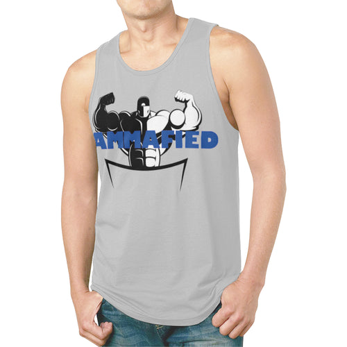 SAG Gray New All Over Print Tank Top for Men (Model T46)