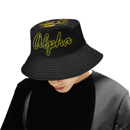 Alpha All Over Print Bucket Hat for Men
