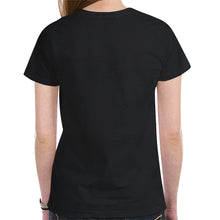 Load image into Gallery viewer, PYT black New All Over Print T-shirt for Women (Model T45)