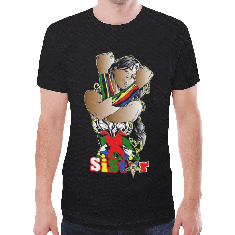 SisTAR New All Over Print T-shirt for Men (Model T45)