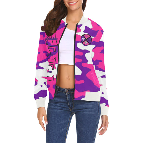 LSS All Over Print Bomber Jacket for Women (Model H19)