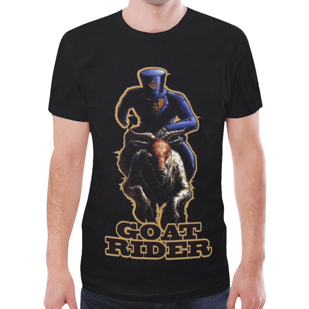 goatrider2a 4x-5x New All Over Print T-shirt for Men/Large Size (Model T45)
