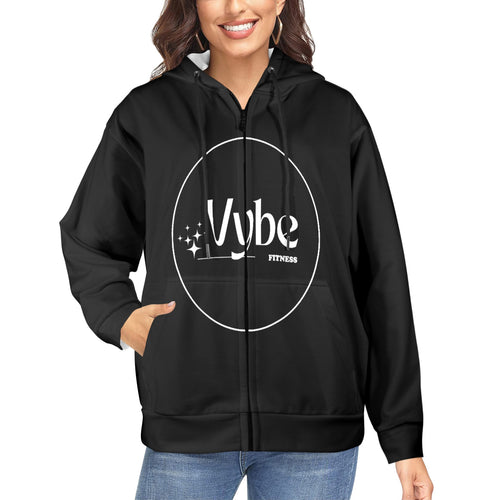 vybe2 Women's Fleece Full-Zip Hoodie (Model H60)