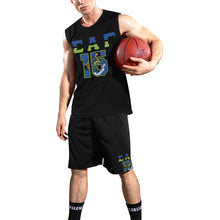 Load image into Gallery viewer, Black SAG &#39;15 All Over Print Basketball Uniform